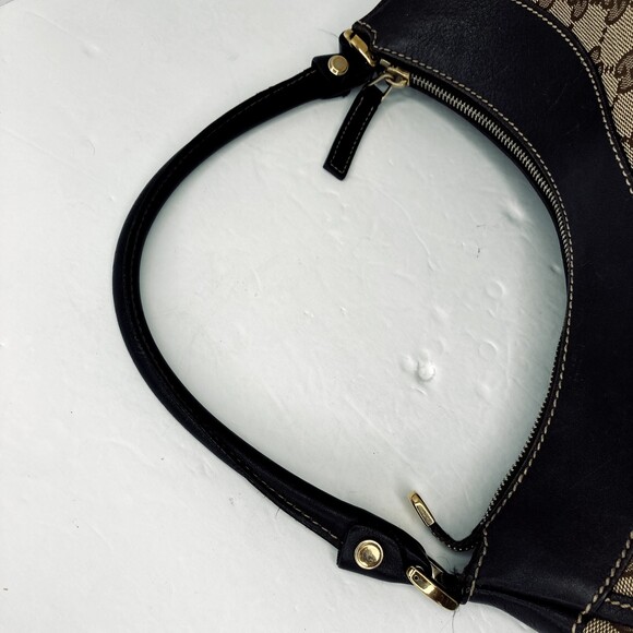 Authentic GUCCI Medium GG Monogram Tan Canvas Sukey Tote Handbag Purse - Picture 8 of 16